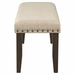 Cheap 🔥 Kitchen & Dining Benches Signature Design By Ashley Rokane Backless Upholstered Nailhead Trim Dining Bench ❤️ -Indoor Benches Shop detail2ASHY6347