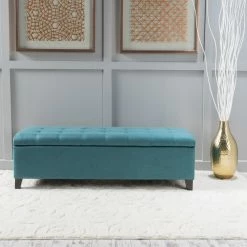 Wholesale 🔥 Best Selling Home Ottoman Benches Morrisey Fabric Storage Indoor Bench 🎁 -Indoor Benches Shop detail2BSHD2617