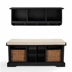 Cheap 🛒 Indoor Storage Benches Crosley Brennan 2 Piece Entryway Bench And Shelf Set ✔️ -Indoor Benches Shop detail2CRY809