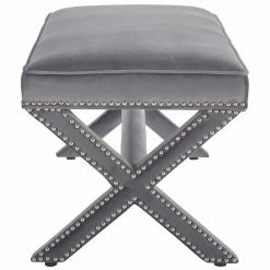 Outlet 👏 Bedroom Benches Modway Rivet Upholstered Velvet Bench 🛒 -Indoor Benches Shop detail2EEI2316