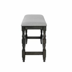 Brand new 🧨 Ottoman Benches Furniture Of America Lanyard 26.25 In. Padded Counter Height Bench - Antique Oak 🎉 -Indoor Benches Shop detail2ENLB5447