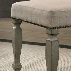 Coupon ✔️ Kitchen & Dining Benches Roundhill Furniture Breda Upholstered Backless Bench With Nailhead Trim 💯 -Indoor Benches Shop detail2ROUN471
