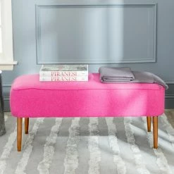 Budget 🌟 Bedroom Benches Safavieh Levi Bench 😍 -Indoor Benches Shop detail2SAV3752