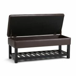 Best Sale ⭐ Entryway Benches Simpli Home Cosmopolitan Entryway Storage Bench 👍 -Indoor Benches Shop detail2SIMP685