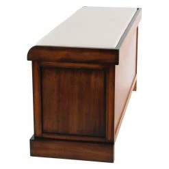 New 😀 Indoor Storage Benches DecMode 3 Drawer Wood And Fabric Storage Bench 😉 -Indoor Benches Shop detail2UMA10220