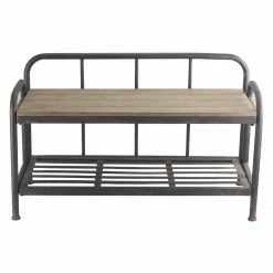 Cheap 🎁 Indoor Storage Benches American Mercantile Metal And Wood Indoor Storage Bench 💯 -Indoor Benches Shop detail2VIPI461