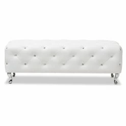 Coupon π Bedroom Benches Baxton Studio Stella Crystal Tufted White Leather Modern Bench π₯° 12 Coupon π Bedroom Benches Baxton Studio Stella Crystal Tufted White Leather Modern Bench π₯° -Indoor Benches Shop detail2WSI3585