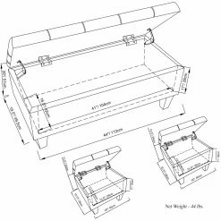 Buy 🛒 Brooklyn & Max Ottoman Benches Brooklyn + Max Sea Mills 3 Piece Storage Ottoman Set 🎉 -Indoor Benches Shop detail3SIMP1215