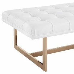 Best reviews of 🛒 Bedroom Benches TOV Furniture Oppland Faux Leather Bench 🎉 -Indoor Benches Shop detail3TOVF144
