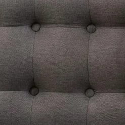 New 😍 Settee Benches Baxton Studio Melody Mid-Century Modern Grey Fabric And Natural Wood 2 Seat Settee Bench 🔔 -Indoor Benches Shop detail3WSI3301