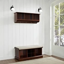 Cheap 🛒 Indoor Storage Benches Crosley Brennan 2 Piece Entryway Bench And Shelf Set ✔️ -Indoor Benches Shop detail4CRY809