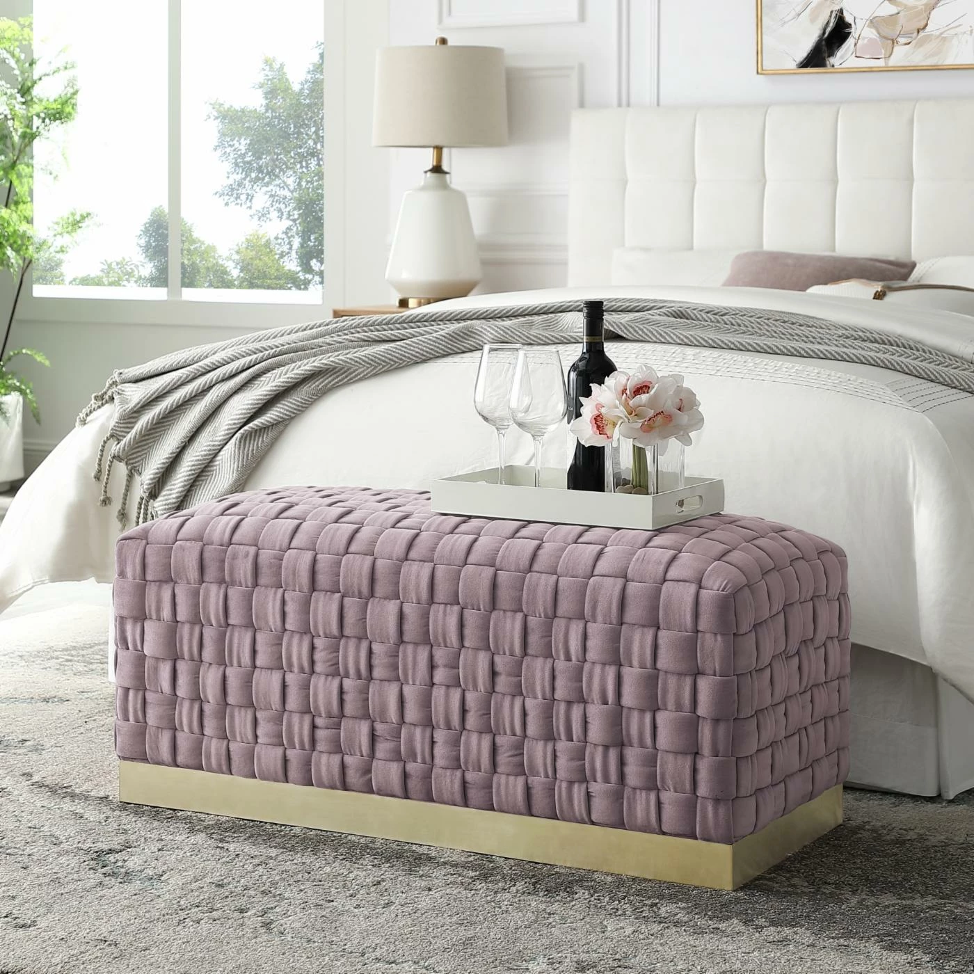 Budget 💯 Ottoman Benches Nicole Miller Ivana Velvet Bench 👍 9 Budget 💯 Ottoman Benches Nicole Miller Ivana Velvet Bench 👍 - Image 7