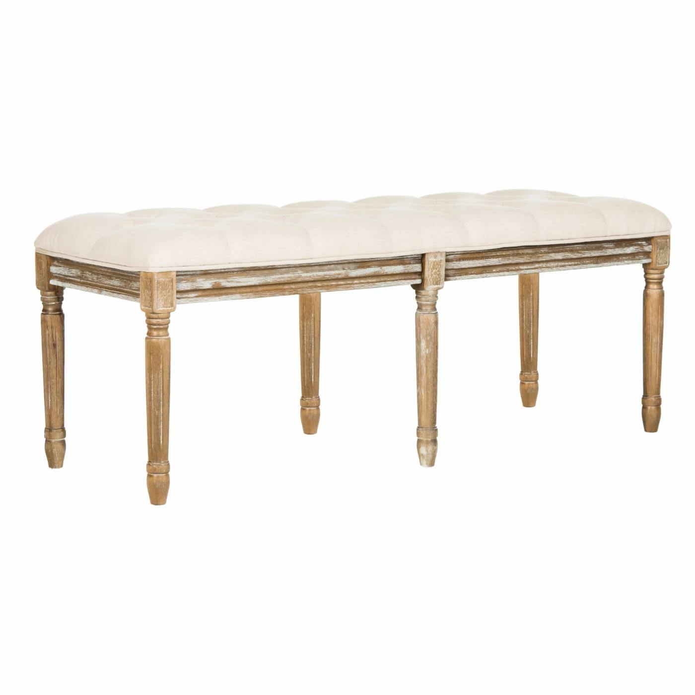 Deals ๐ Bedroom Benches Safavieh Rocha French Brasserie Tufted Traditional Rustic Wood Bench ๐ 9 Deals ๐ Bedroom Benches Safavieh Rocha French Brasserie Tufted Traditional Rustic Wood Bench ๐ - Image 7