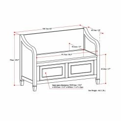 Top 10 ✔️ Brooklyn & Max Entryway Benches Brooklyn + Max Somerset Solid Wood Entryway Storage Bench 😀 -Indoor Benches Shop detail4SIMP1206