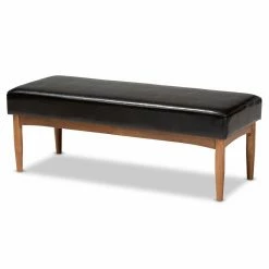 Outlet 🤩 Kitchen & Dining Benches HN Home Cranbrook Mid-Century Modern Upholstered Dining Bench 🧨 -Indoor Benches Shop detail4WSI4546