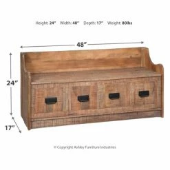 Discount ⌛ Indoor Storage Benches Signature Design By Ashley Garrettville Storage Bench ⌛ -Indoor Benches Shop detail5ASHY6001