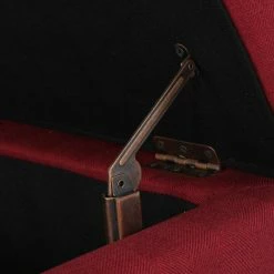 Flash Sale 😀 Best Selling Home Ottoman Benches Brahma Deep Red Fabric Storage Ottoman 🛒 -Indoor Benches Shop detail5BSHD2734