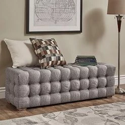 Best Sale ❤️ Ottoman Benches Weston Home Bowman Tufted Rectangular Ottoman Bench ❤️ -Indoor Benches Shop detail5HME3319