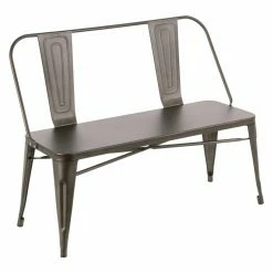 Coupon 👏 Entryway Benches LumiSource Oregon Industrial Indoor Entryway Bench 😉 -Indoor Benches Shop detail5LUS1196