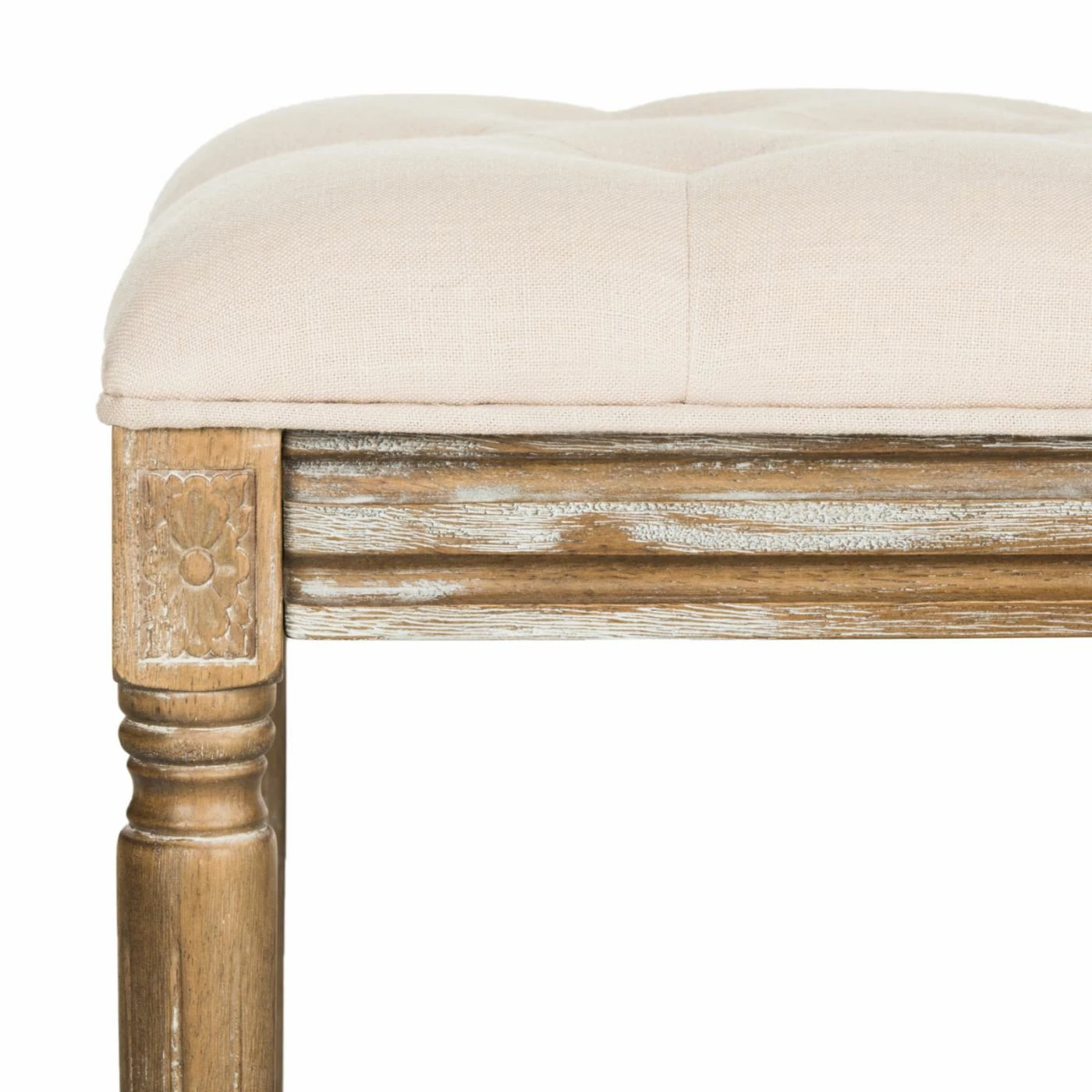 Deals ๐ Bedroom Benches Safavieh Rocha French Brasserie Tufted Traditional Rustic Wood Bench ๐ 10 Deals ๐ Bedroom Benches Safavieh Rocha French Brasserie Tufted Traditional Rustic Wood Bench ๐ - Image 8