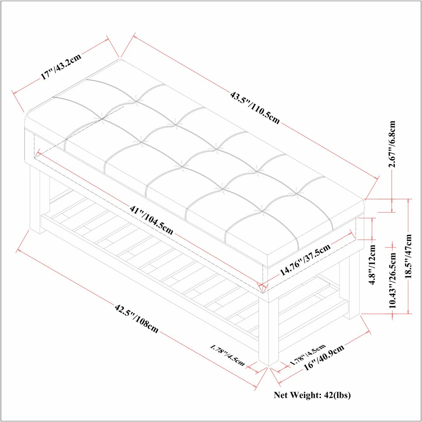 Cheap 🛒 Brooklyn & Max Indoor Storage Benches Brooklyn + Max Hayden Faux Leather Storage Ottoman Bench 🔔 10 Cheap 🛒 Brooklyn & Max Indoor Storage Benches Brooklyn + Max Hayden Faux Leather Storage Ottoman Bench 🔔 - Image 8