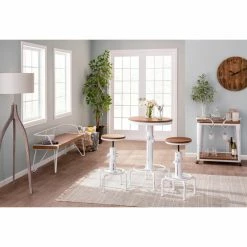 New 🧨 Entryway Benches LumiSource Stefani Industrial Bench 🔥 -Indoor Benches Shop detail6LUS828