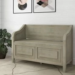 Top 10 ✔️ Brooklyn & Max Entryway Benches Brooklyn + Max Somerset Solid Wood Entryway Storage Bench 😀 -Indoor Benches Shop detail6SIMP1206