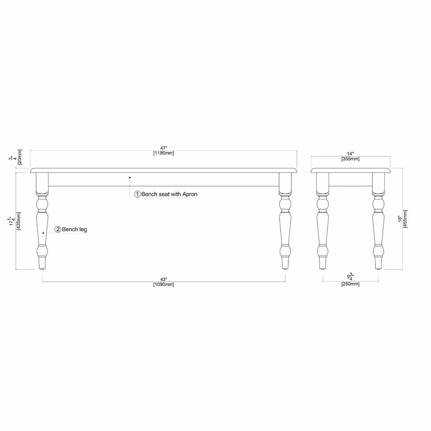 Cheapest 🔔 Kitchen & Dining Benches Boraam Farmhouse Dining Bench - White/Natural 👍 12 Cheapest 🔔 Kitchen & Dining Benches Boraam Farmhouse Dining Bench - White/Natural 👍 - Image 10