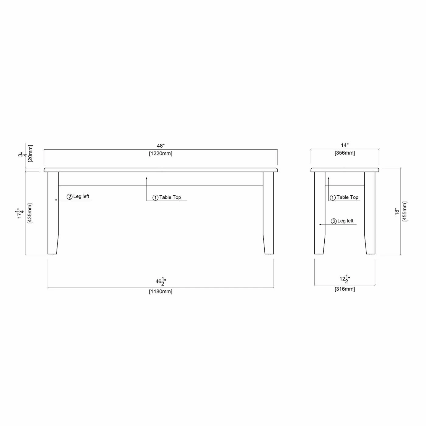 Best Sale 🥰 Kitchen & Dining Benches Boraam Bloomington Dining Bench - White & Honey Oak ✔️ 10 Best Sale 🥰 Kitchen & Dining Benches Boraam Bloomington Dining Bench - White & Honey Oak ✔️ - Image 8