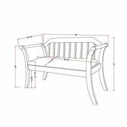 Brand new 💯 Entryway Benches Furniture Of America Angelou Slatted Back Bench 😉 -Indoor Benches Shop detail7ENLB1518