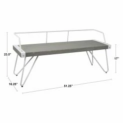 New 🧨 Entryway Benches LumiSource Stefani Industrial Bench 🔥 -Indoor Benches Shop detail7LUS828