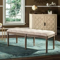 Deals ๐ Bedroom Benches Safavieh Rocha French Brasserie Tufted Traditional Rustic Wood Bench ๐ 21 Deals ๐ Bedroom Benches Safavieh Rocha French Brasserie Tufted Traditional Rustic Wood Bench ๐ -Indoor Benches Shop detail7SAV5504