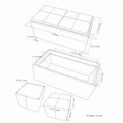 Brand new 🔥 Brooklyn & Max Ottoman Benches Brooklyn + Max Lincoln 5 Piece Storage Bench And Ottoman Set 🛒 -Indoor Benches Shop detail7SIMP109
