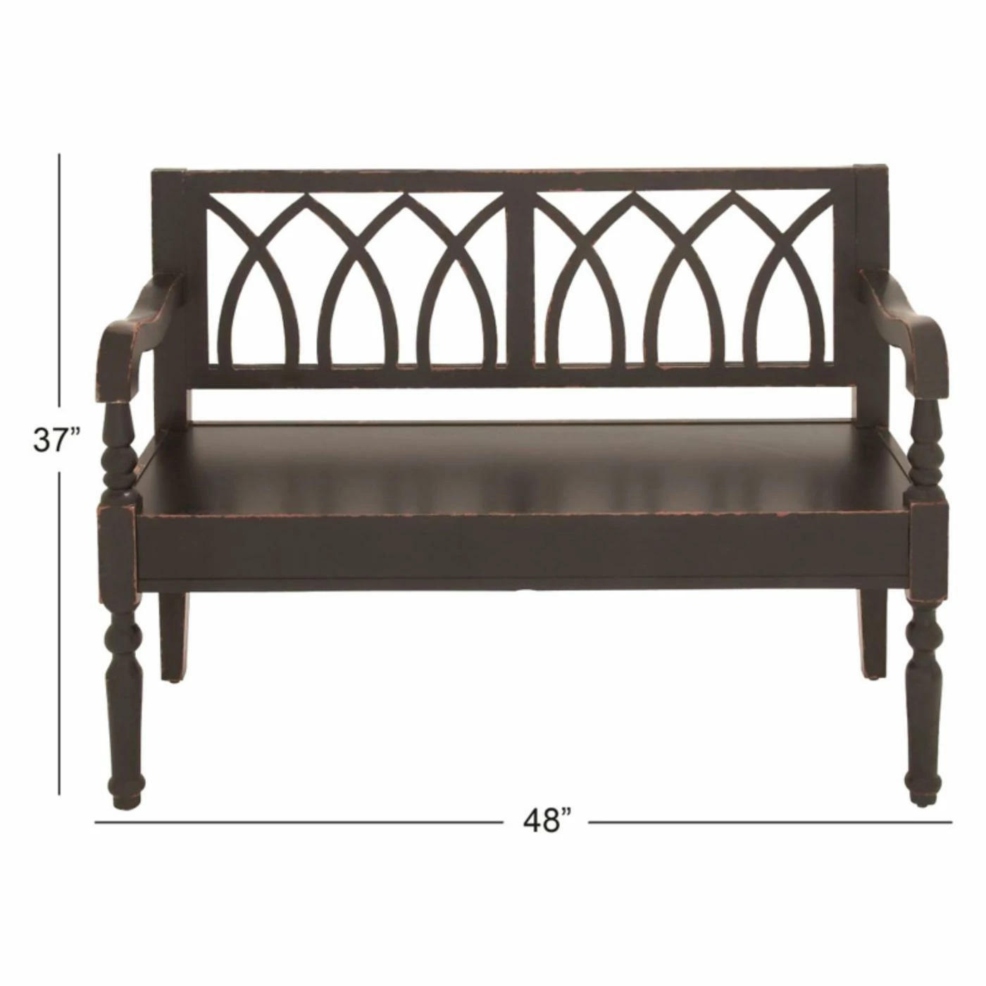 Best Pirce π― Entryway Benches DecMode 48 In. Traditional Mahogany Wood Bench 𧨠5 Best Pirce π― Entryway Benches DecMode 48 In. Traditional Mahogany Wood Bench 𧨠- Image 3