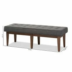 Best reviews of 🛒 Entryway Benches HN Home Waterbury Transitional Fabric Button-Tufted Bench 💯 -Indoor Benches Shop detail7WSI3604