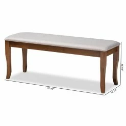 Hot Sale 👍 Kitchen & Dining Benches Baxton Studio Cornelie Transitional Dining Bench 💯 -Indoor Benches Shop detail7WSI4902