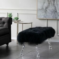 Best Sale ๐ A & B Home Bedroom Benches A & B Home Mongolian Fur Bedroom Bench โ๏ธ 8 Best Sale ๐ A & B Home Bedroom Benches A & B Home Mongolian Fur Bedroom Bench โ๏ธ -Indoor Benches Shop detailABH3144