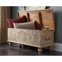Top 10 🛒 Indoor Storage Benches Signature Design By Ashley Fossil Ridge 43 In. Backless Wood Storage Bench 👏 -Indoor Benches Shop detailASHY3731