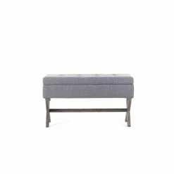 Coupon 😍 Indoor Storage Benches Boraam Angelina Gray Storage Bench 🔔 -Indoor Benches Shop detailBOR410