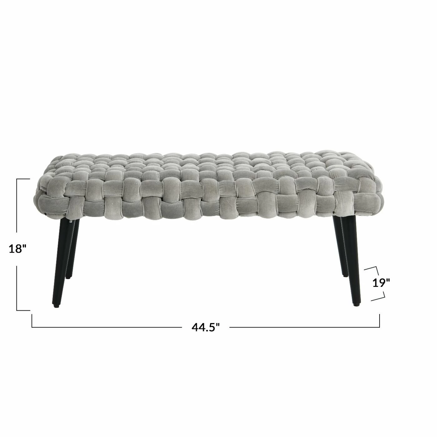 Brand new π Bedroom Benches Creative Co-Op Woven Velvet Bench π 4 Brand new π Bedroom Benches Creative Co-Op Woven Velvet Bench π - Image 2