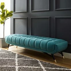 Discount 💯 Bedroom Benches Modway Adept Upholstered Velvet Bench 🎉 -Indoor Benches Shop detailEEI2161