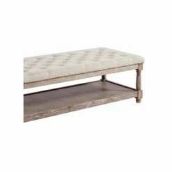 Buy 👏 Settee Benches Furniture Of America Pranna Rustic 1-Shelf Linen Bench - Beige 👏 -Indoor Benches Shop detailENLB5542