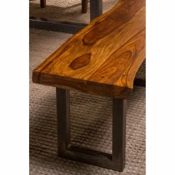 Deals 🔥 Hillsdale Furniture Kitchen & Dining Benches Hillsdale Emerson Bench - Natural Sheesham 🌟 -Indoor Benches Shop detailHL4508