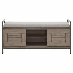 Flash Sale 😉 Entryway Benches Weston Home Arron Storage Bench With Cushion 🥰 -Indoor Benches Shop detailHME3739