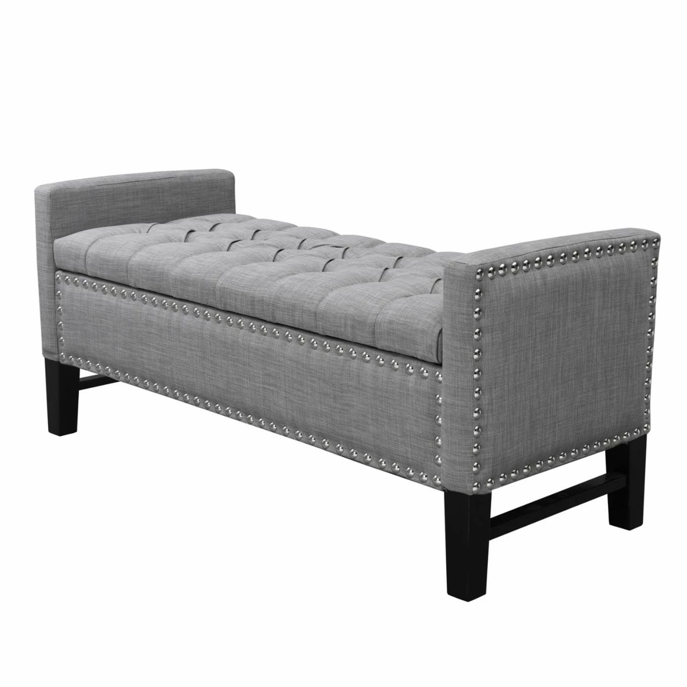 Discount π Indoor Storage Benches Inspired Home Hadley Linen Button Tufted Indoor Storage Bench β 5 Discount π Indoor Storage Benches Inspired Home Hadley Linen Button Tufted Indoor Storage Bench β - Image 3