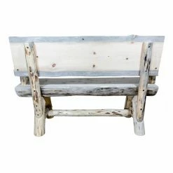 New 🥰 Entryway Benches Montana Woodworks Montana Half Log Bench 👍 -Indoor Benches Shop detailMONT399