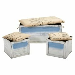 Best reviews of 😀 Indoor Storage Benches Nearly Natural Ocean Breeze Storage Bench And Seating Set - Set Of 3 🧨 -Indoor Benches Shop detailNN2823