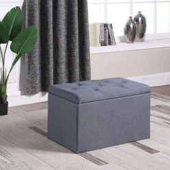 Outlet 😍 Bedroom Benches Ore International Dove Gray 👟 Shoe Storage Bench ❤️ -Indoor Benches Shop detailORE988