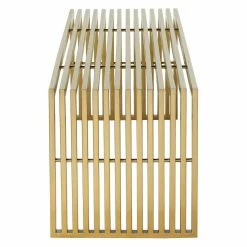 Best deal 🧨 Entryway Benches Pangea Home Gold Brushed Luxe Indoor Bench 🤩 -Indoor Benches Shop detailPANG465