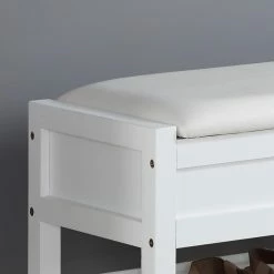 Wholesale 😍 Indoor Storage Benches Roundhill Furniture Rouen Faux Leather Upholstered 👟 Shoe Storage Bench ⭐ -Indoor Benches Shop detailROUN025